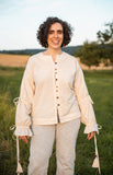 Don Blouse in Cotton | Natural