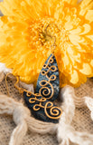 Spiral Earrings | Lapis Lazuli | Silver gold plated