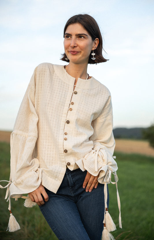 Don Blouse in Cotton | Gingham