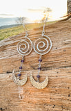 Moon Earrings | Amethyst | Silver